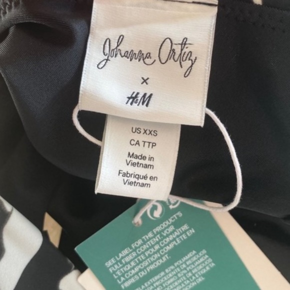 H&M x Johanna Ortiz black asymmetrical swim suit - Picture 8 of 12